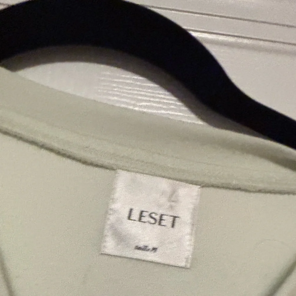 Leset Teddy Classic Crew & Jogger Set Celery Green  M French Terry Loungewear
